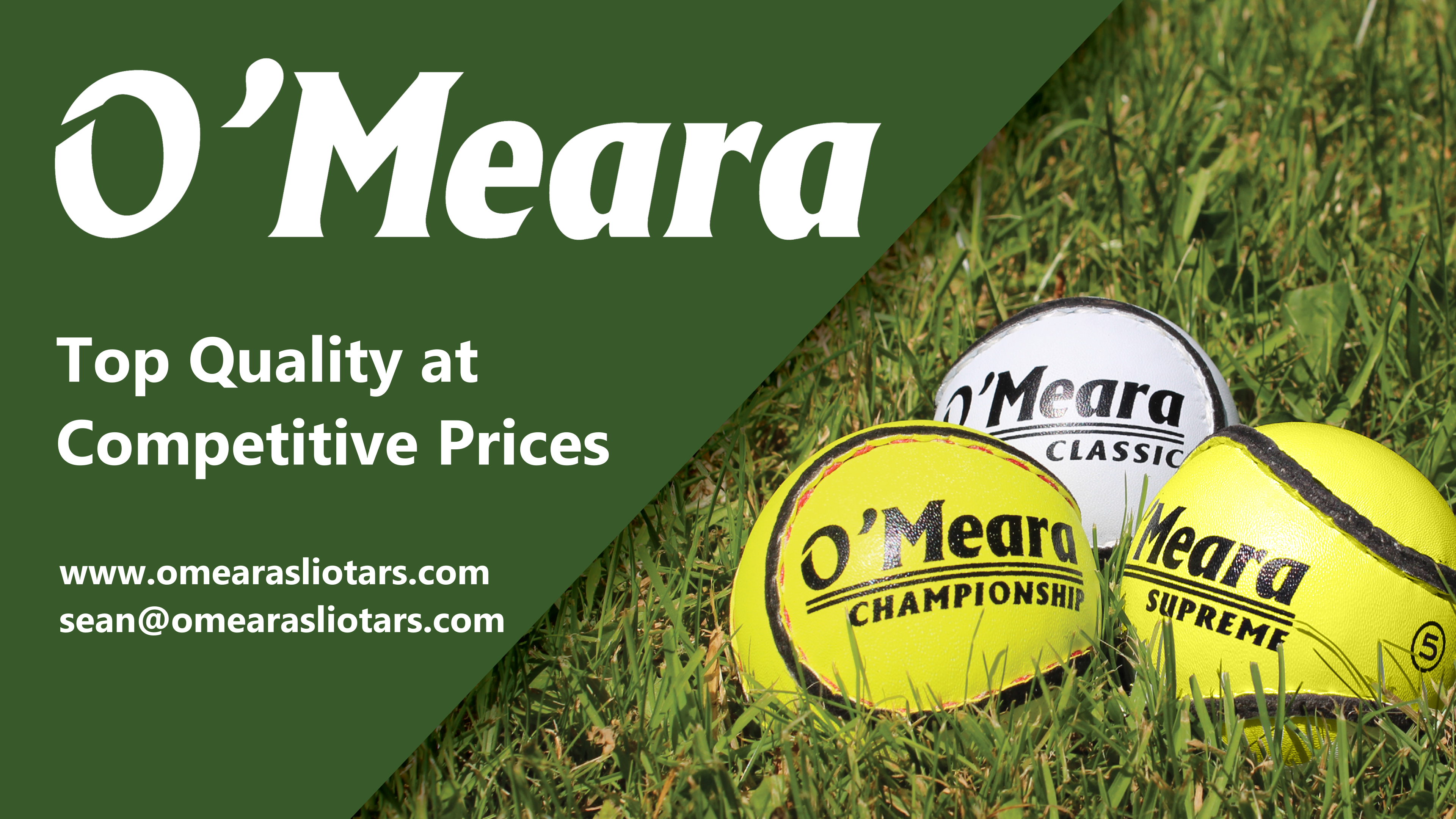 sponsor - O'Meara Sliotars